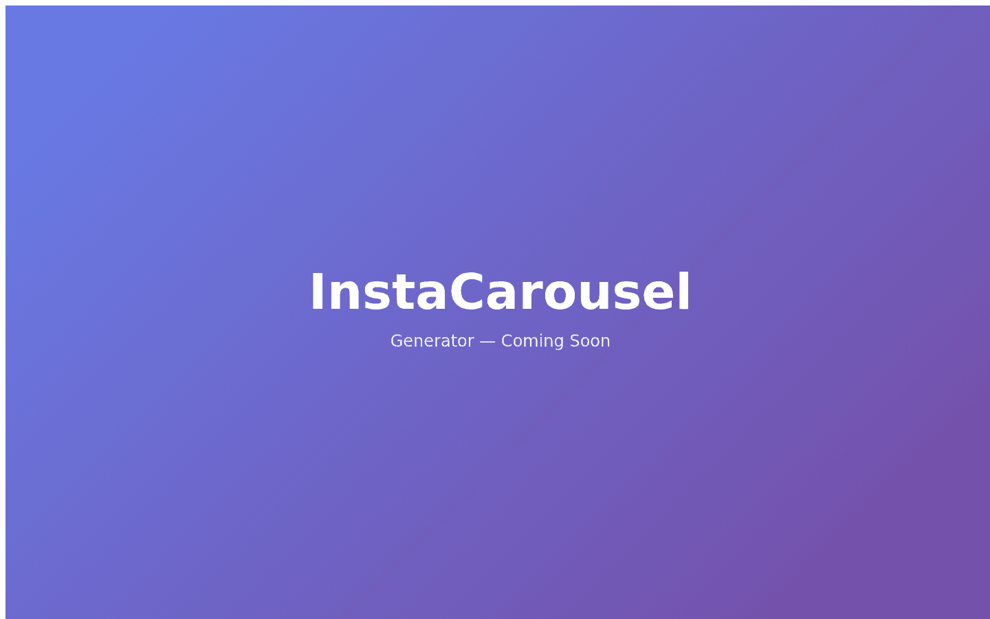 InstaCarousel Generator